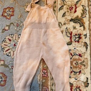 Soft Knit Pink Kids One-Piece Overalls